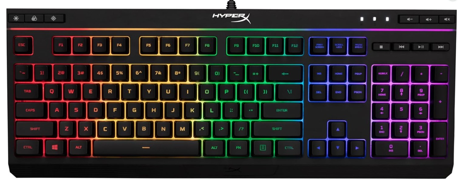 hyperx alloy core rgb – membrane gaming keyboard
