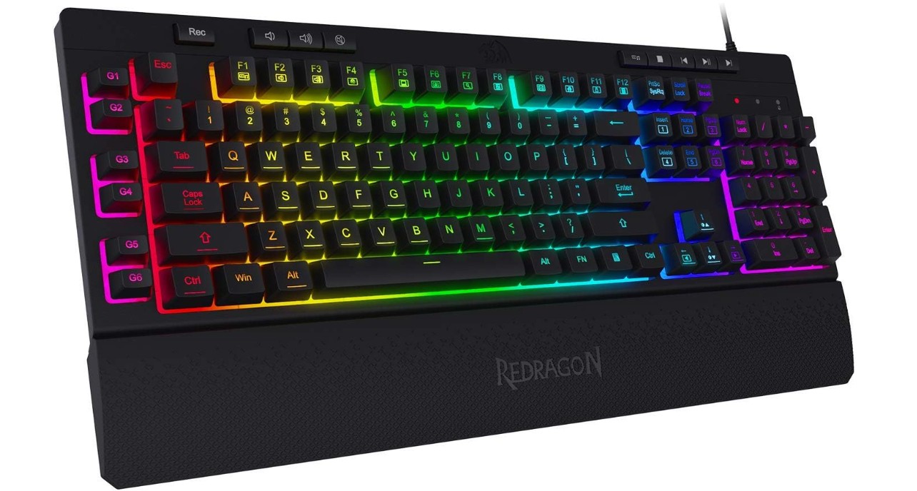 redragon k512 shiva rgb backlit membrane gaming keyboard