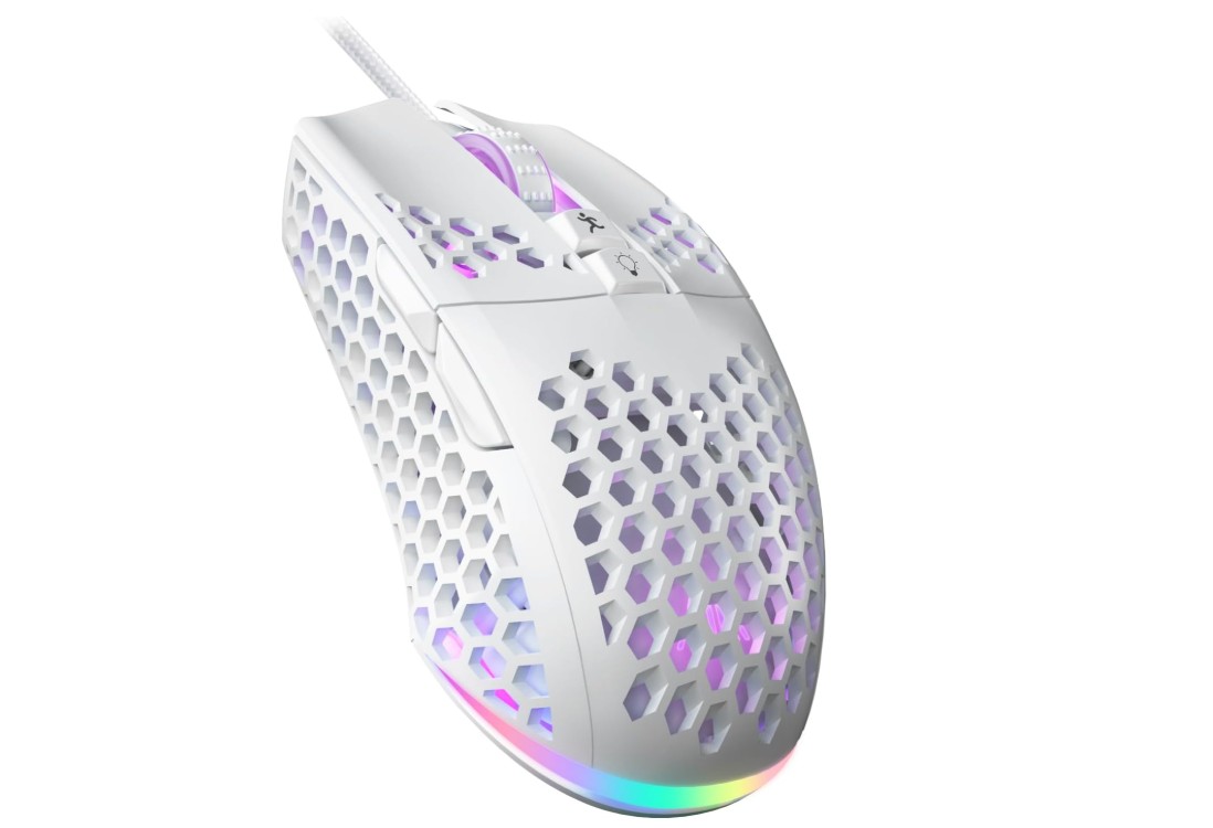 solakaka sm900 white wired gaming mouse