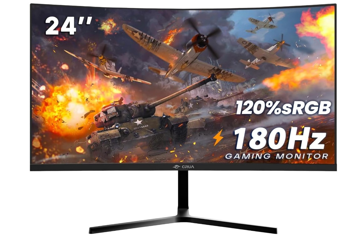 crua 24 inch curved gaming monitor