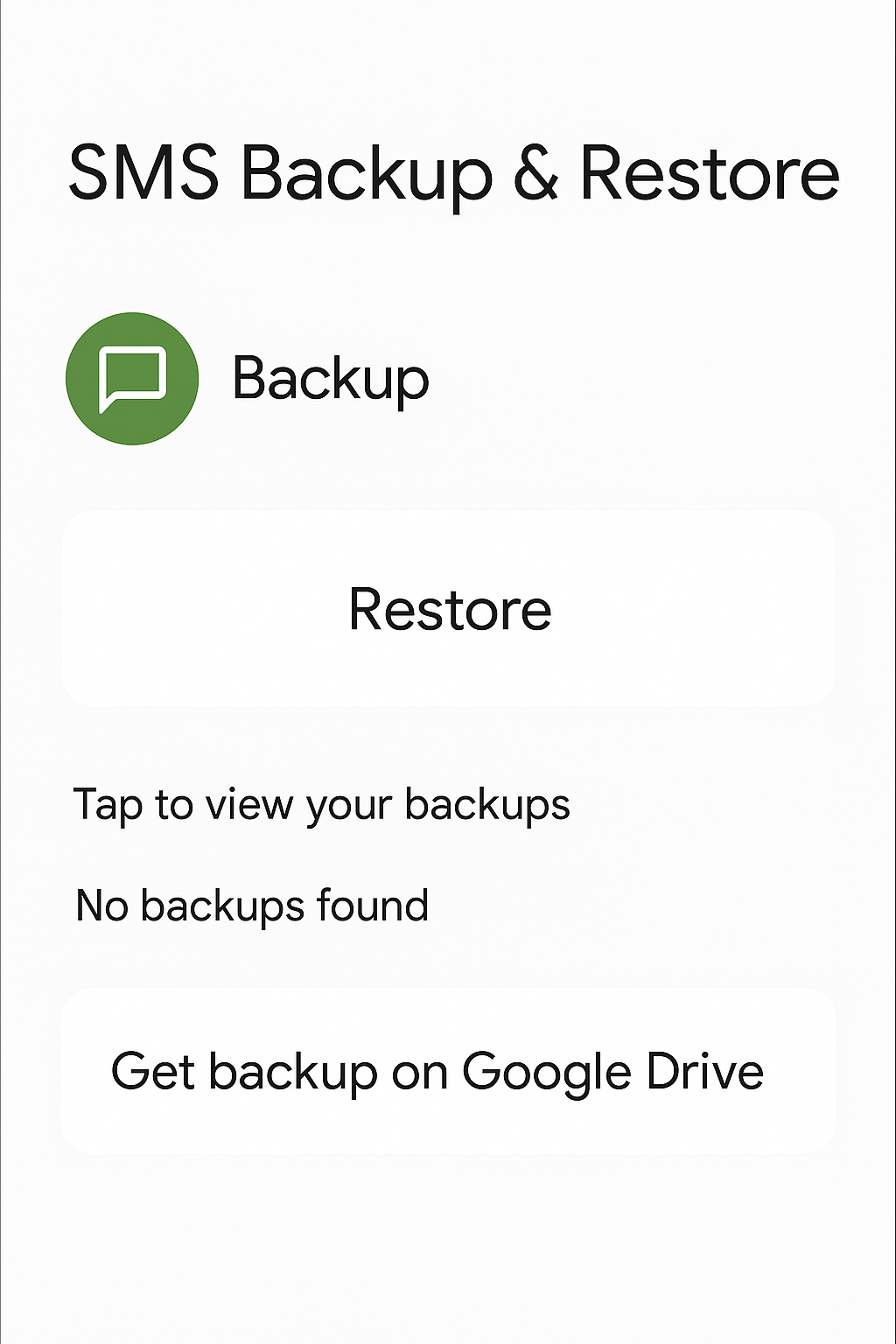Use Built-in SMS Backup & Restore Apps