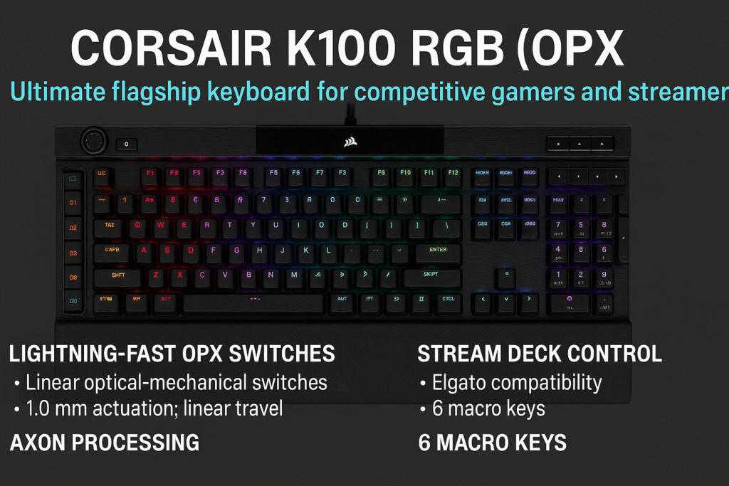 corsair k100 wired gaming keyboard