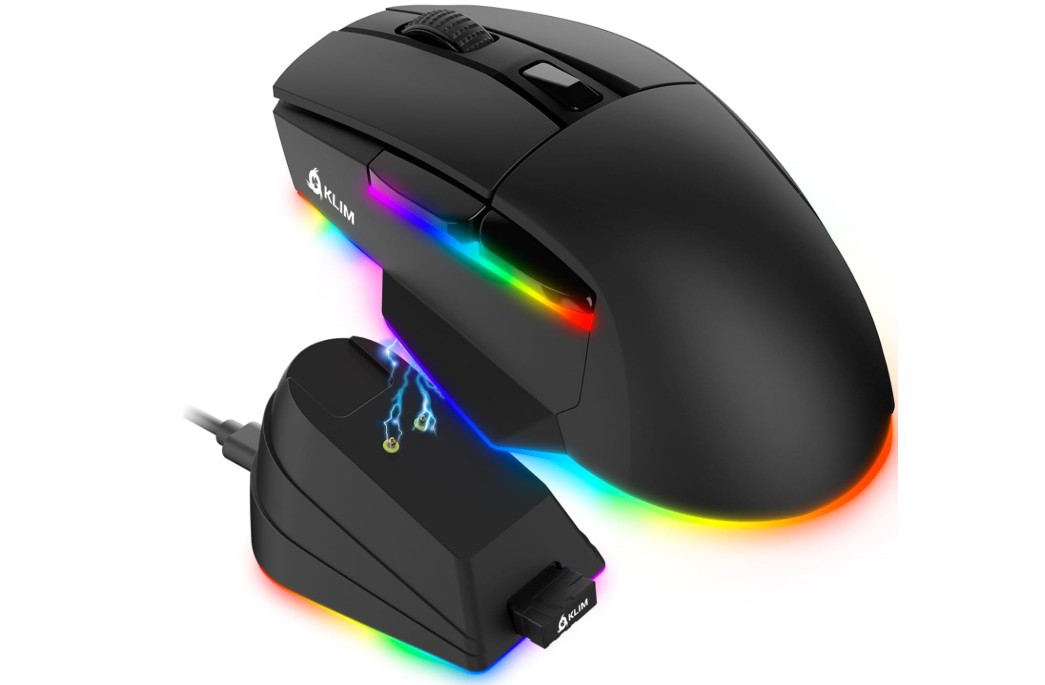 klim blaze x rgb + new + rechargeable wireless gaming mouse