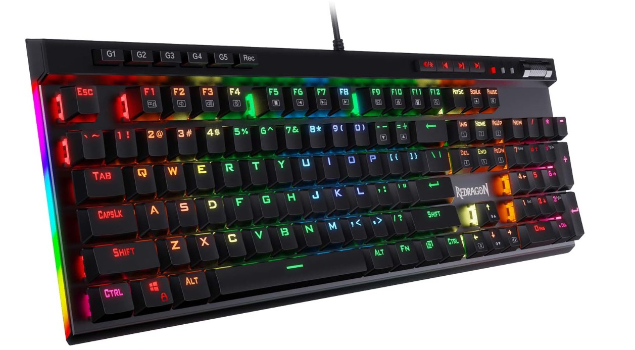 redragon k580 vata rgb led backlit mechanical gaming keyboard