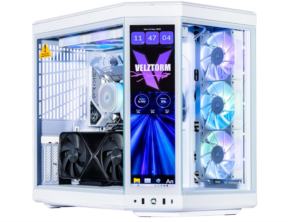 velztorm lcd praetix custom built y70 touch gaming desktop pc